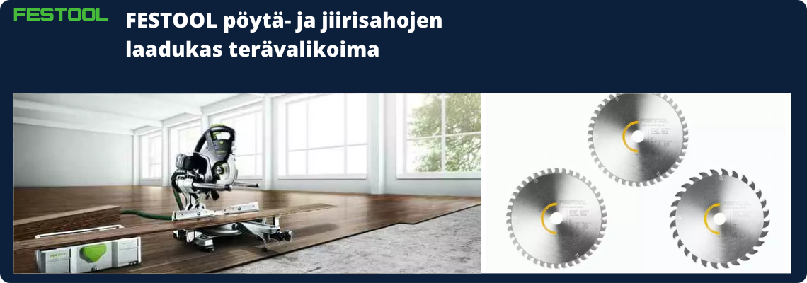 Festool upotussahojen tarvikkeet
